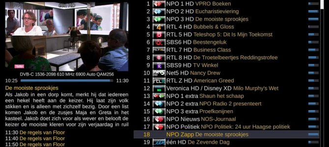 Kanalenlijst Hans van 21 april 2018 Kanalenlijst Hans van 21 april 2018